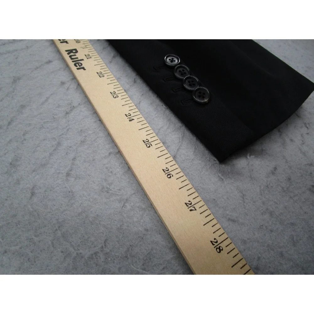Prada Milano Suit Mens Black Stretch 48R Italy A8095 2 Piece 3 Button